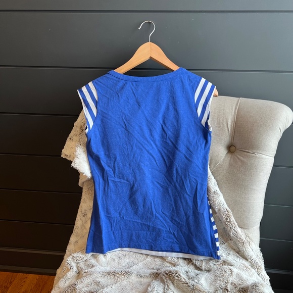 Banana Republic White & Blue Striped T-Shirt - Picture 3 of 6